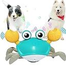 Crawling Crab Dog Toys, Escaping Crab Dog Toy with Obstacle Avoidance Sensor, Interactive Dog Cat Toys with Music Sounds & Lights, Pet Chasing Game Christmas Easter Birthday Gifts
