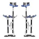 FJAUOQ Drywall Stilts 15-64in Adjustable Aluminum Tool Stilts with Protective Knee Pads Durable and Non-slip Work Stilts for Sheetrock Painting Walking Taping,Black,48 64in