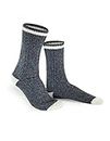 Duray Men's Wool Socks 3 Pack Style 198C, Dark Gray White, 11-12