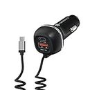 Portronics 71W Car Power 1C Triple Output Fast Car Charger with 33W Type-C Cable, 20W Type-C PD, 18W USB Port, Fast Charging Adapter Compatible with Cars for iPhone & Android Smartphone (Black)