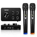 Sound Town Wireless Microphone Karaoke Mixer System, Supports HDMI ARC, Optical (Toslink), Smart TV, Media Box, PC, Bluetooth, Soundbar, Receiver, AUX (SWM15-PROS) Black
