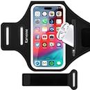 Phone Holder for Running, Karvense Phone Arm Bands for Running Gym Workout Jogging, for iPhone 15 Pro/15/14 Pro/14/13 Pro/13/12 Pro/11/XR, Samsung Galaxy, to 6.2'', Cell Phone Armband w/Zipper Pocket