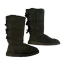 Ugg Bailey Bow Tall II Boot Black 3388 Womens Sheepskin Lined Winter Boots Sz 8