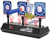 JD Fresh Electronic Shooting Target for Nerf Guns - Auto Reset Digital Scoring Shooting Practice 4 Targets, Ideal Gifts Toys for 5-12 Years Old Kids, Teens, Boys & Girls (Only Target)