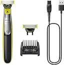 Philips OneBlade 360 Face Hybrid Electric Trimmer and Shaver with 5-in-1 adjustable comb, 2 Blades, QP2734/30