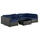 Outsunny 7 Pieces Outdoor Patio Furniture Set with Cushions PE Rattan 