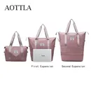 AOTTLA Travel Bag Women Shoulder Bag Quality Casual Handbag Double Zipper Expansion Bag Large Female