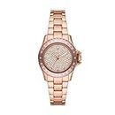 Michael Kors Women's KENLY Quartz Watch with Stainless Steel Strap, Rose Gold, 18 (Model: MK6956)