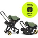 Doona+ Infant Car Seat & Stroller + SensAlert Pad Bundle - Desert Green