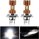 A4S AUTOMOTIVE & ACCESSORIES H4 Missile Projector LED Headlight Bulb High Low Beam Cree Driving Drl Light (9w | Golden/Silver) PACK OF 2 for Ntarq, Jupter