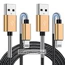2Pack 10ft iPhone Charger Cable, [ Apple MFi Certified ] Long Lightning Cable 10 Foot, High Fast 10 Feet Apple Charging Cable Cord for Apple iPhone 14/14 Pro Max/13 Mini/12/11/XS/XR/8/7Plus/6s/5s iPad