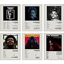 BDSHUNBF Set di 6 The Weeknd Poster, Album cover poster, Poster Musicali, Motivo Copertine Degli Album di The Weeknd, Decorazione Artistica, Poster Stampa 20 x 25 cm, Senza Cornice