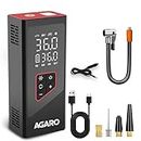 AGARO Regency Cordless Tyre Inflator, Portable Air Compressor,Flash Light, Power Bank,Multipurpose Use,Rechargeable,Up to 150 Psi Air Pump for Car, Bike,Foot Balls,Inflatables