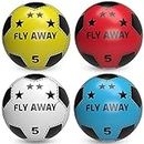 Soccer Shoot PVC football (Pack of 6) toy ball For Kids (Deflated) Lightweight Adjustable Inflatable for Indoor Outdoor Play Beach, Home, Birthday, School & Parties Assorted Colors