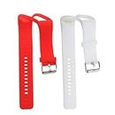 ELECTROPRIME 2Pack Silicone Wrist Watch Band Strap for Polar A360 Bracelet Red + White
