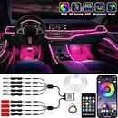 CARIZO RGB Atmospheric Interior Car Lights, 9 in 1 Ambient Lighting with 236" Exclusive Optic Fiber, Music Mode with APP and Remote Control Compatible with Ford Endeavour (Type-I) 2004-2007