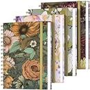 Spiral Notebook, 4 Pack A5 Lined Journal for Women, Hardcover Spiral Journal with 2 Pockets, College Ruled Notebooks, Cute Notebook for Office, School Supplies, Gifts (160 Pages, 6.3" x 8.46")