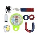 deziine®New Science Magnets Set for Education Science School Classroom Experiment Tools for Kids Including Bar/Ring/Horseshoe/Compass Magnets