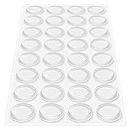 32pcs Adhesive Bumper Pads Clear Rubber Feet,11x3mm Silicone Bumpers Adhesive Buffer Pads,Clear Furniture Buffer Pads for Cabinet Doors,Drawers,Glass Tops,Cupboard,Picture Frames(Cylindrical)