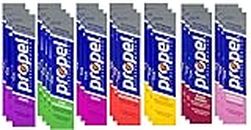 Propel Powder Packets ALL 7 Flavors | 3 Watermelon, 3 Grape, 3 Kiwi Strawberry, 3 Berry, 3 Lemon, 3 Black Cherry, 3 Raspberry Lemonade |Variety Pack With Electrolyte drink mix, Vitamins and No Sugar 21 Count | Packaging may vary