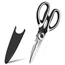 Lichee Kitchen Scissors for Kitchen Use, Heavy Duty Kitchen Raptor Meat Shears, Cooking Scissors, Stainless Steel Multi-Function Scissors for Food, Chicken, Poultry, Fish, Pizza, Herbs (1)