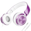 Auriculares MS300 Purple Girl con cable con micrófono para Chromebook Laptop Comp...