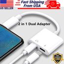 Dual Adapter for iPhone 2 in 1 Headphone & Charger for iPhone 13PRO 12 11 X XR 8