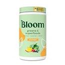 Bloom Nutrition Greens and Superfoods Powder for Digestive Health, Greens Powder with Digestive Enzymes, Probiotics, Spirulina, Chlorella for Bloating and Gut Support, Green Juice Mix, 60 SVG, Mango
