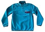 Patagonia Men's Lightweight Synchilla Snap-T Pullover Fleece Jacket Large Belay Blue