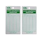 BearLOTO Safety Equipment Inspection Notice - Hazard & Accident Prevention Tag - Multiple Application - Machinery Fire Extinguisher Scaffold Ladder Equipment Factory - GreenWhite - Pack of 20
