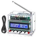 Soldering Project Kits, FM Radio Kit, DIY Electronic Kit with LED Flashing Lights Soldering Practice Kits FM 87-108MHz with LCD Display for Learning Teaching STEM Education