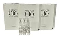GIORGIO ARMANI Acqua Di Gio MEN EDT Sample Spray Perfume 1.2ml /.04 oz - 3 PCS set, Clear, 1.2 ml /0.04 fl oz ( pack of 3 )