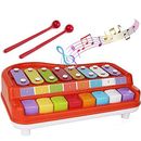Toysery 2 in 1 Piano Xylophone for Kids, Educational Musical Instruments Toyset