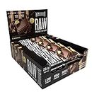 Warrior Raw Protein Flapjacks – 12 Bars x 75g Each – Packed with 20g of Protein – Low Sugar, High in Fibre (Double Chocolate)