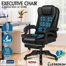 ELFORDSON Massage Office Chair Executive Gaming Chairs Heated Computer Seat
