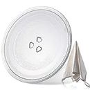 MFJUNS 9.6" / 24.5cm Microwave Glass Plate - Microwave Glass Turntable Plate Replacement - for Fits Virtually All Small Microwaves, Microwave Glass Tray - Dishwasher Safe