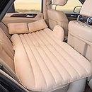 Premium Car Inflatable Bed with Pump & 2 Air Pillow|Quick Inflatable Back Seat Bed|Car Inflatable Mattress|Car Bed Mattress|Car Bed For Kids,Travel,Trip,Camping,Picnic,Pool & Beach|Universal Fit|Beige