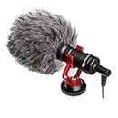 Amazon Basics Cardioid Shotgun Microphone | Real Time Monitoring Compatible with iPhone/Android Smartphones, DSLR Cameras Camcorders for Live Streaming & Audio Recording