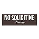 All Quality No Soliciting Sign (Dark Brown) - Medium