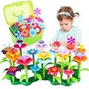 CENOVE Toys for 3 Year Old Kids Flower Garden Building Toys,DIY Bouquet Sets Gifts for 3 4 5 6 Year Old Kids,Creative and Art Building Block (130 PCS)