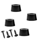 Sam&Johnny 4Pcs Round Rubber Feet Bumpers for Electronics Audio Turntable Speaker CD Guitar AV Receivers and More