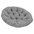 perfk 24x24 inch Seat Cushion Pillow Chair Pads Washable Round Patio Seat Cushion for Indoor Outdoor Swing Chair Office Rocking Chair, Dark Gray
