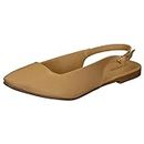 1 WALK Comfortable Ballerinas for Women/Comfortable Casual Belly Original Formal Shoes/Ballet flats/Color-BEIGE/Size-8-UK/Synthetic Leather/MP-OBY500C-41