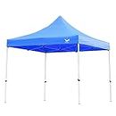 Malabar Trading Company Heavy Duty Foldable Gazebo Tent with 4 Side Open/Pop-up Canopy Tent for Garden and Promotional Activity, for Bike & Car Parking | 10x10 FT (Blue)