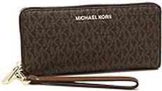 Michael Kors Jet Set Travel Monogram Zip Around Travel Wallet Wristlet (Brown 2018)