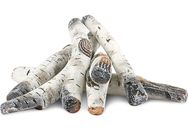 Gas Fireplace Logs, 6 PCS White Birch Ceramic Gas Logs for Gas Fireplace, Ind...