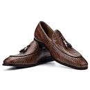 JITAI Mocasines de Hombre Zapatos Hombre Vestir Mocasines Verano Hombre Zapatos Traje, Marrón-02, 44 EU (11 UK)
