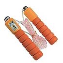 GRR Electronic Counting Skipping Rope for Men & Women with NonSlip Handle Tangle Free Rope Adjustable for Exercise Gym Training and workout Tool for Adults & Kids -9 feet Color (ORANGE)