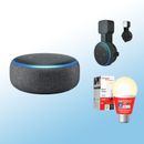 Bundle: NEW Amazon Echo Dot (3rd Gen) w/ Alexa + Wall Mount & Sengled Bulb