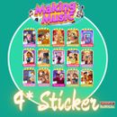 Monopoly Go 4 Star⭐️⭐️⭐️⭐️ 5 Star ⭐️⭐️⭐️⭐️⭐️ Sticker | Card ( 1st & 2nd Album)